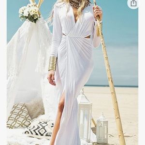 Sexy Side Cut Out Maxi Dress